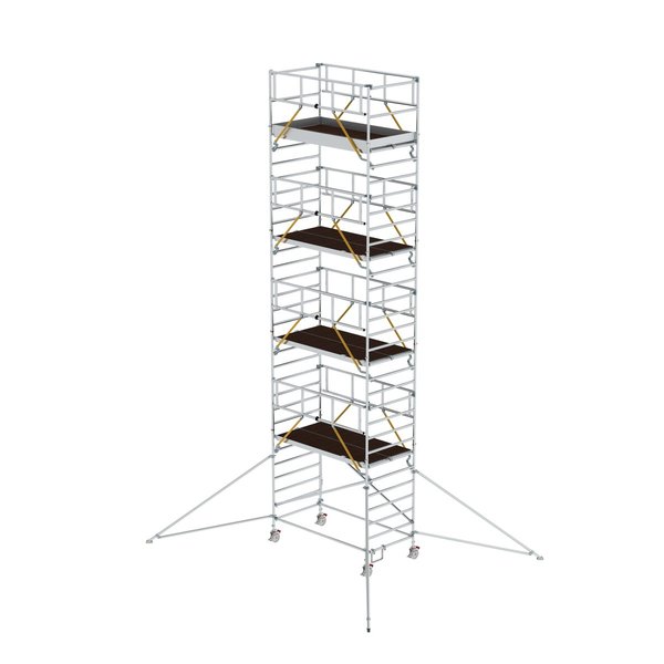 Günzburger Steigtechnik Rollgerüst SG 1,35 x 2,45 m mit Ausleger & Doppel-Plattform Plattformhöhe 8,39 m