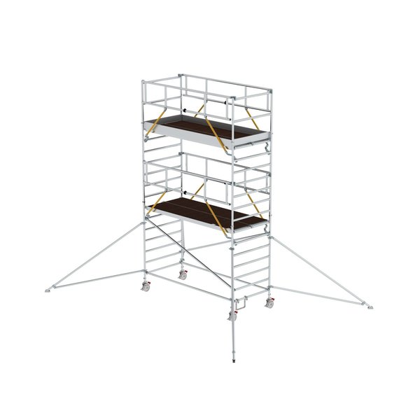 Günzburger Steigtechnik Rollgerüst SG 1,35 x 3,0 m mit Ausleger & Doppel-Plattform Plattformhöhe 4,47 m