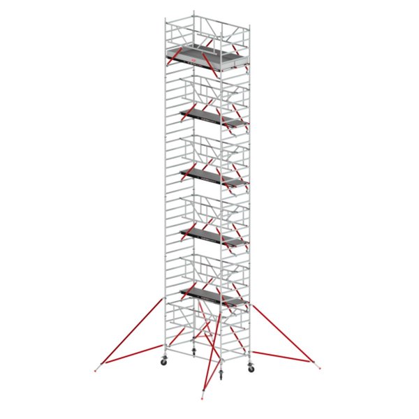 Altrex RS TOWER 52-S mit Safe-Quick®2 Geländer - Aluminium Fahrgerüst 1.35 x 3.05 m Fiber-Deck®-Plattformen, Arbeitshöhe bis 12,2m