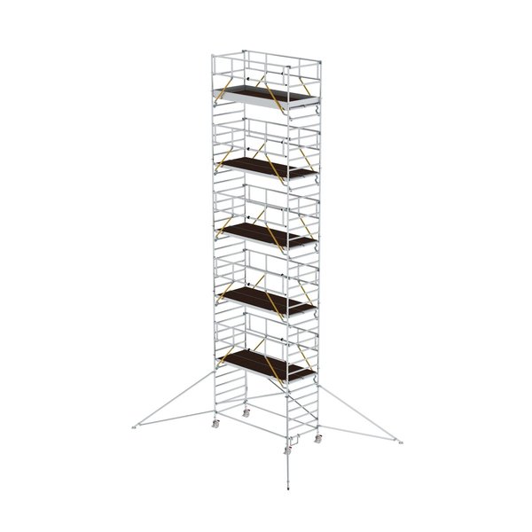 Günzburger Steigtechnik Rollgerüst SG 1,35 x 3,0 m mit Ausleger & Doppel-Plattform Plattformhöhe 10,35 m