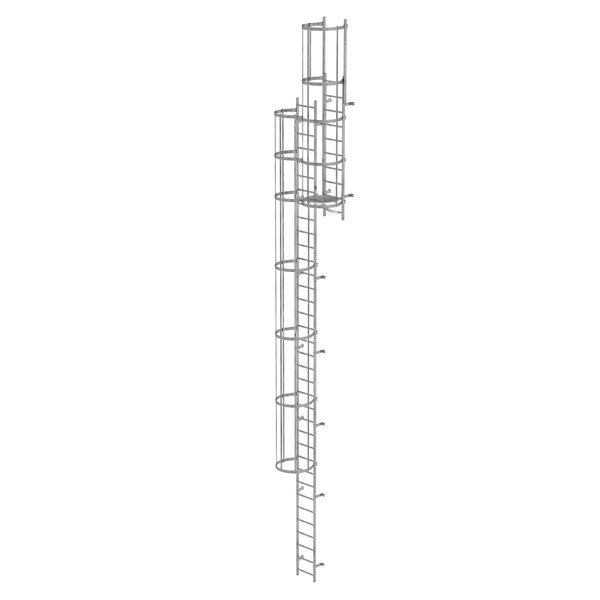 Günzburger Steigtechnik Mehrzügige Steigleiter mit Rückenschutz (Bau) Stahl verzinkt 11,84m