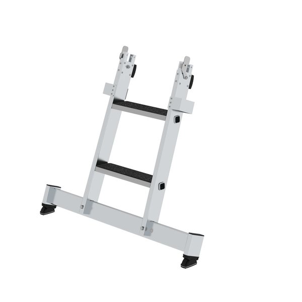 Günzburger Steigtechnik Stufen-Glasreinigerleiter Unterteil nivello-Traverse & clip-step R 13 2 Stufen