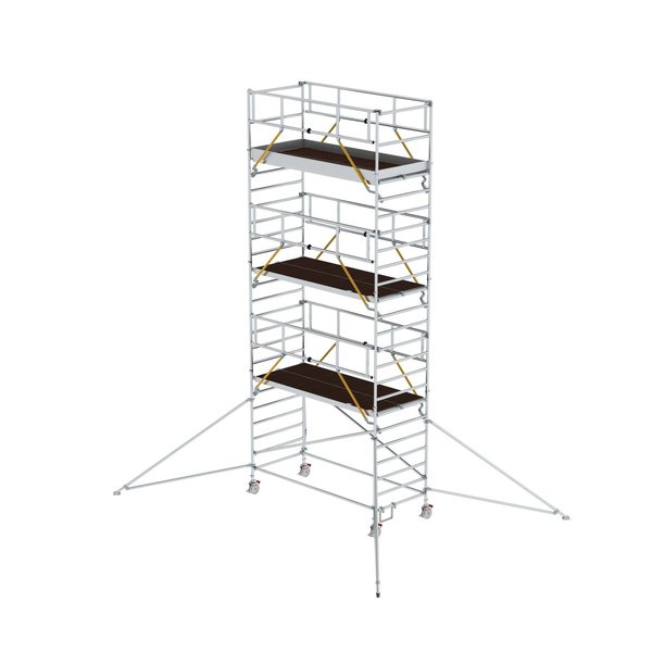 Günzburger Steigtechnik Rollgerüst SG 1,35 x 3,0 m mit Ausleger & Doppel-Plattform Plattformhöhe 6,43 m