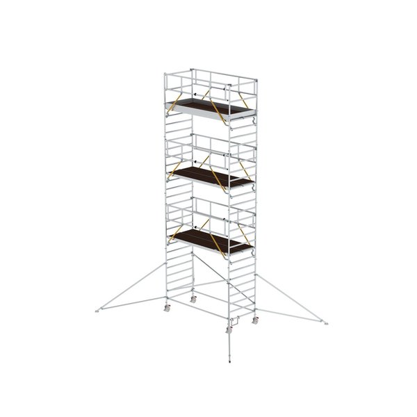 Günzburger Steigtechnik Rollgerüst SG 1,35 x 3,0 m mit Ausleger & Doppel-Plattform Plattformhöhe 7,55 m