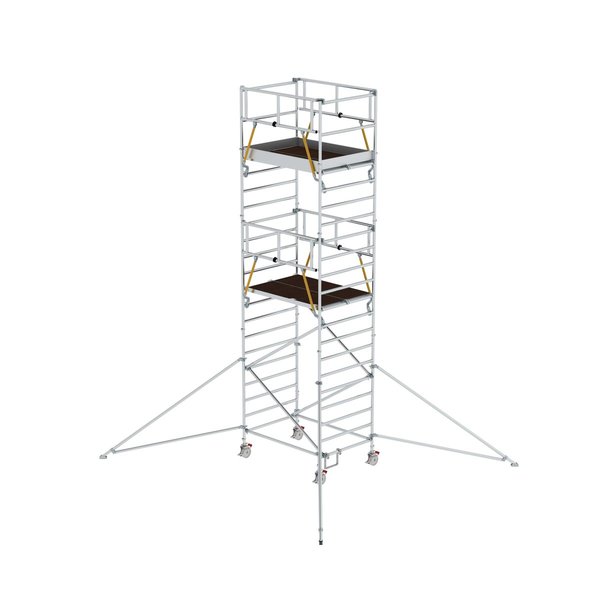 Günzburger Steigtechnik Rollgerüst SG 1,35 x 1,80 m mit Ausleger & Doppel-Plattform Plattformhöhe 5,59 m