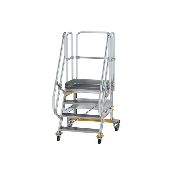 Günzburger Steigtechnik Plattformtreppe fahrbar 60° Stufenbreite 800 mm 4 Stufen