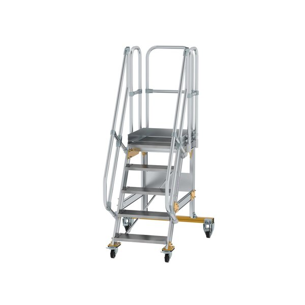 Günzburger Steigtechnik Plattformtreppe fahrbar 60° Stufenbreite 600 mm 5 Stufen