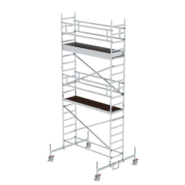 Günzburger Steigtechnik Rollgerüst 0,75 x 2,45 m mit Fahrbalken Plattformhöhe 4,66 m