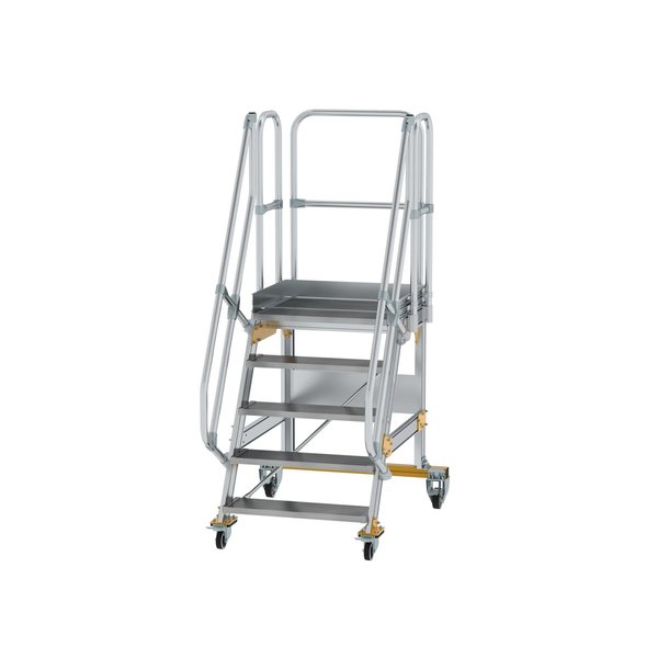 Günzburger Steigtechnik Plattformtreppe fahrbar 60° Stufenbreite 800 mm 5 Stufen