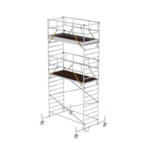 Günzburger Steigtechnik Rollgerüst SG 1,35 x 3,0 m mit Fahrbalken und Doppel-Plattform Plattformhöhe 5,78 m