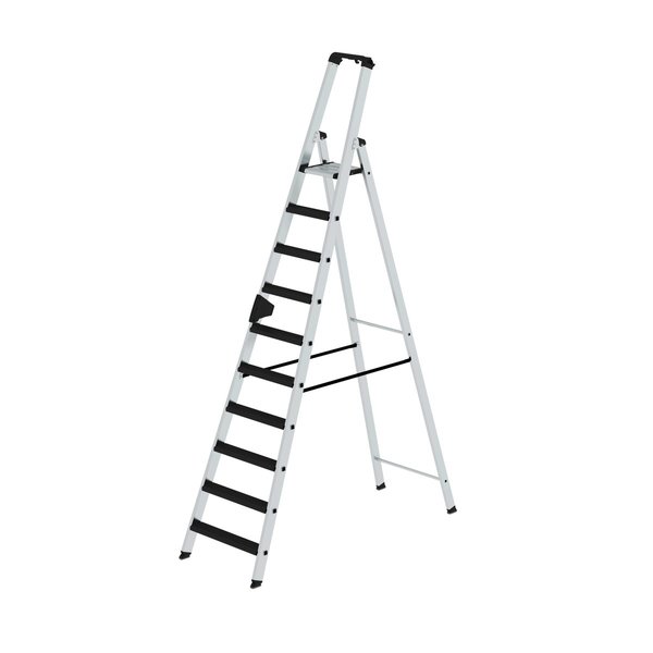 Günzburger Steigtechnik Stufen-Stehleiter einseitig begehbar mit clip-step relax 10 Stufen