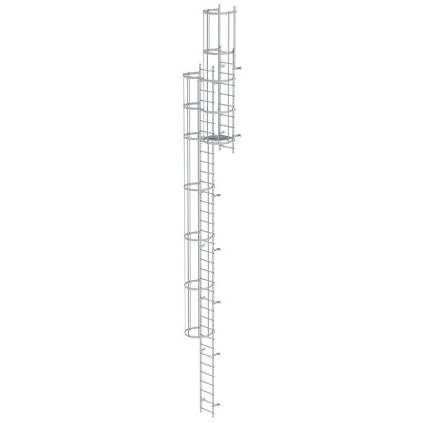 Günzburger Steigtechnik Mehrzügige Steigleiter mit Rückenschutz (Bau) Aluminium eloxiert 11,84m
