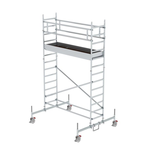 Günzburger Steigtechnik Rollgerüst 0,75 x 2,45 m mit Fahrbalken Plattformhöhe 3,26 m