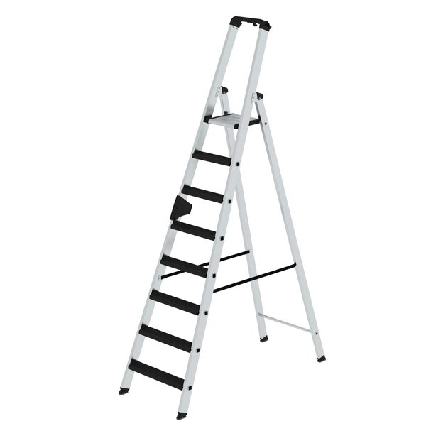 Günzburger Steigtechnik Stufen-Stehleiter einseitig begehbar mit clip-step relax 8 Stufen