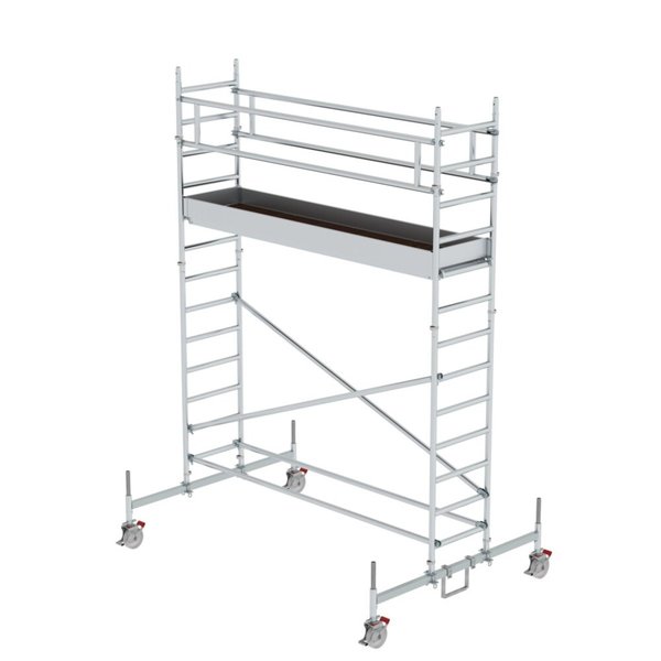 Günzburger Steigtechnik Rollgerüst 0,75 x 3,0 m mit Fahrbalken Plattformhöhe 3,26 m
