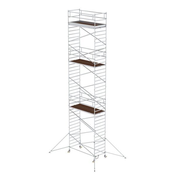 Günzburger Steigtechnik Rollgerüst 1,35 x 3,0 m mit Ausleger & Doppel-Plattform Plattformhöhe 11,35 m