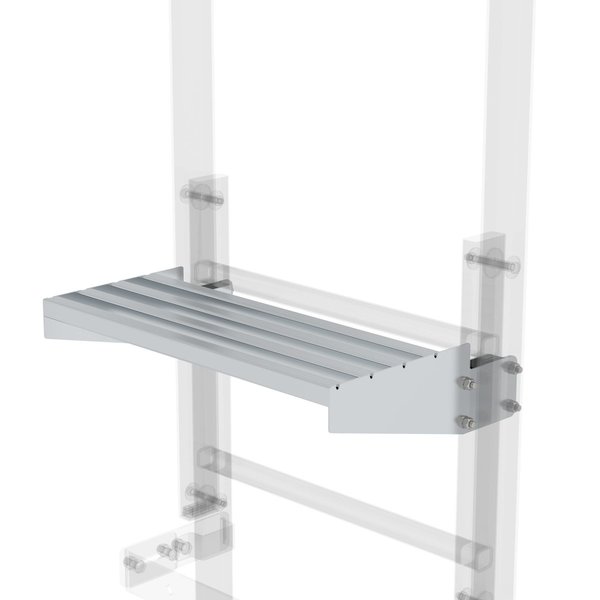 Günzburger Steigtechnik Ausstiegstritt Alu-blank Spaltmaß 250mm