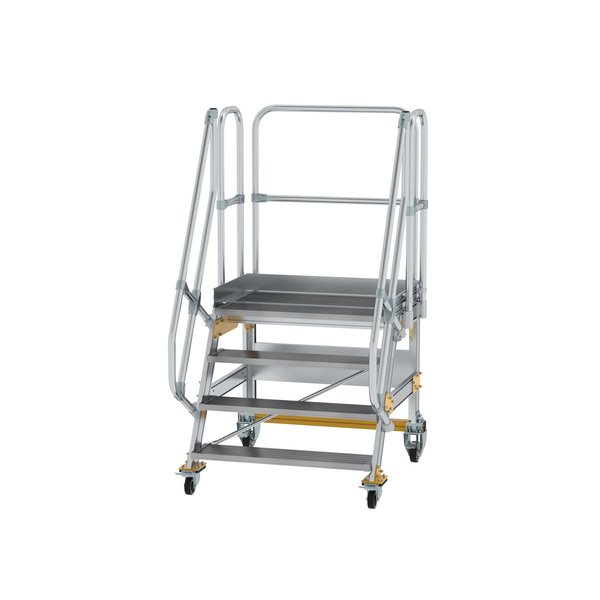 Günzburger Steigtechnik Plattformtreppe fahrbar 60° Stufenbreite 1000 mm 4 Stufen