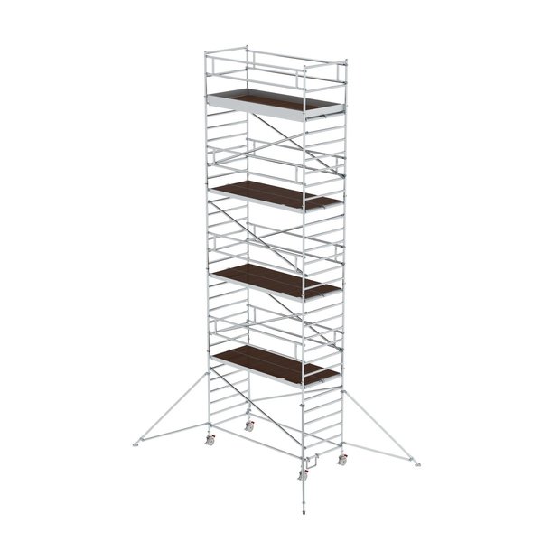 Günzburger Steigtechnik Rollgerüst 1,35 x 3,0 m mit Ausleger & Doppel-Plattform Plattformhöhe 8,35 m