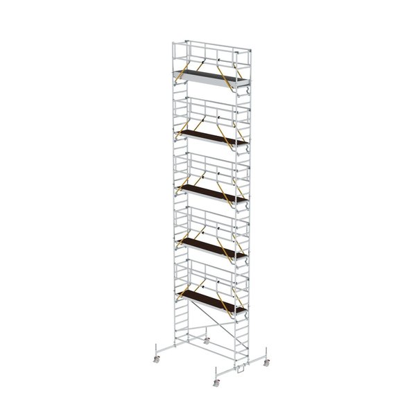 Günzburger Steigtechnik Rollgerüst SG 0,75 x 3,0 m mit Fahrbalken Plattformhöhe 10,54 m