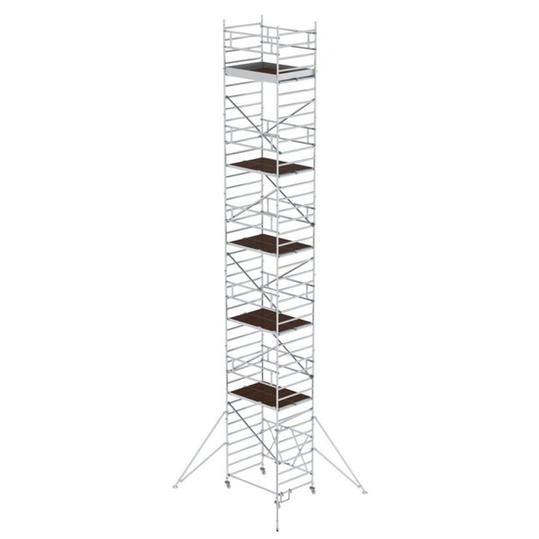 Günzburger Steigtechnik Klappgerüst 1,35 x 1,80 m mit Ausleger Plattformhöhe 11,04 m