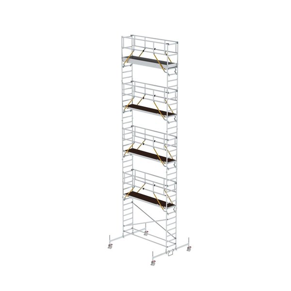 Günzburger Steigtechnik Rollgerüst SG 0,75 x 3,0 m mit Fahrbalken Plattformhöhe 9,70 m