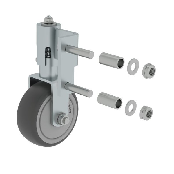 Günzburger Steigtechnik Federrolle für Stufenleiter rechts Ø 80 mm