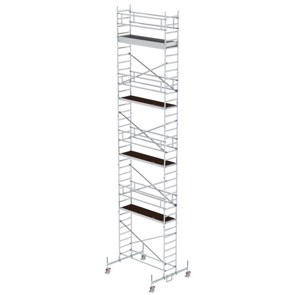 Günzburger Steigtechnik Rollgerüst 0,75 x 2,45 m mit Fahrbalken Plattformhöhe 9,70 m