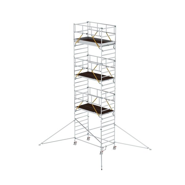 Günzburger Steigtechnik Rollgerüst SG 1,35 x 2,45 m mit Ausleger & Doppel-Plattform Plattformhöhe 7,55 m