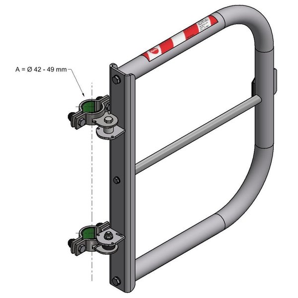 Hailo Professional Universalschranke mit Knieleiste, Breite 525-1000 mm Auminium