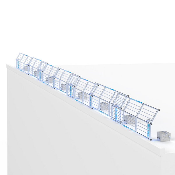 ASC Group SGS Slim PLUS - Dachrandsicherung für Flachdach Komplettset 21m