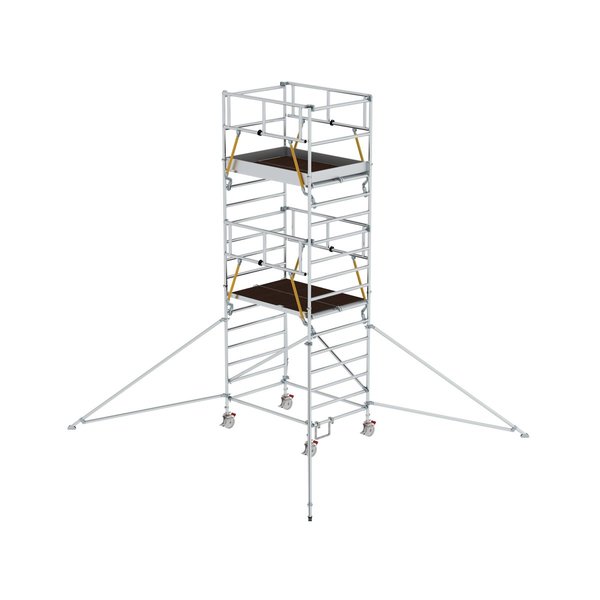 Günzburger Steigtechnik Rollgerüst SG 1,35 x 1,80 m mit Ausleger & Doppel-Plattform Plattformhöhe 4,47 m