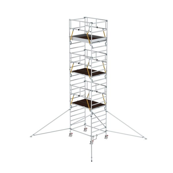 Günzburger Steigtechnik Rollgerüst SG 1,35 x 1,80 m mit Ausleger & Doppel-Plattform Plattformhöhe 6,43 m