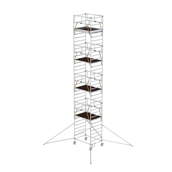 Günzburger Steigtechnik Rollgerüst SG 1,35 x 1,80 m mit Ausleger & Doppel-Plattform Plattformhöhe 9,51 m