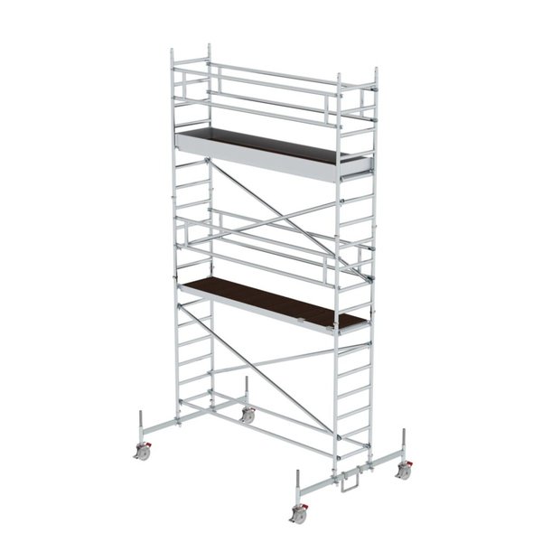 Günzburger Steigtechnik Rollgerüst 0,75 x 3,0 m mit Fahrbalken Plattformhöhe 4,66 m