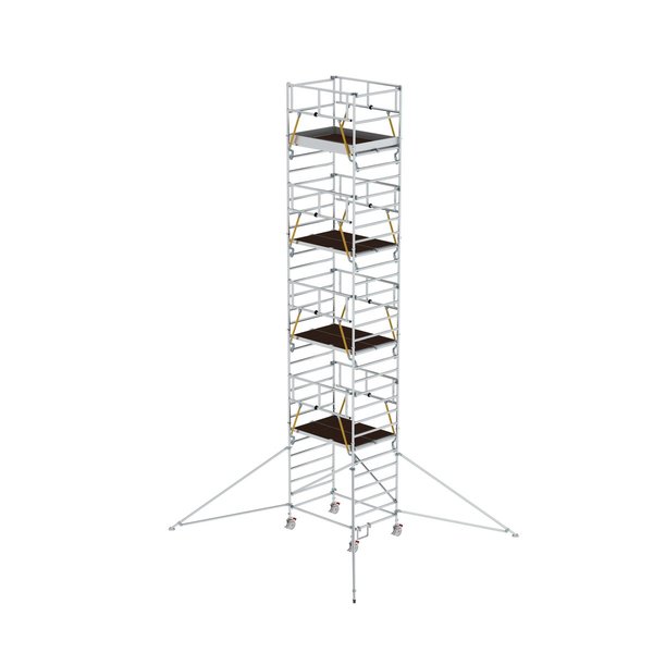 Günzburger Steigtechnik Rollgerüst SG 1,35 x 1,80 m mit Ausleger & Doppel-Plattform Plattformhöhe 8,39 m