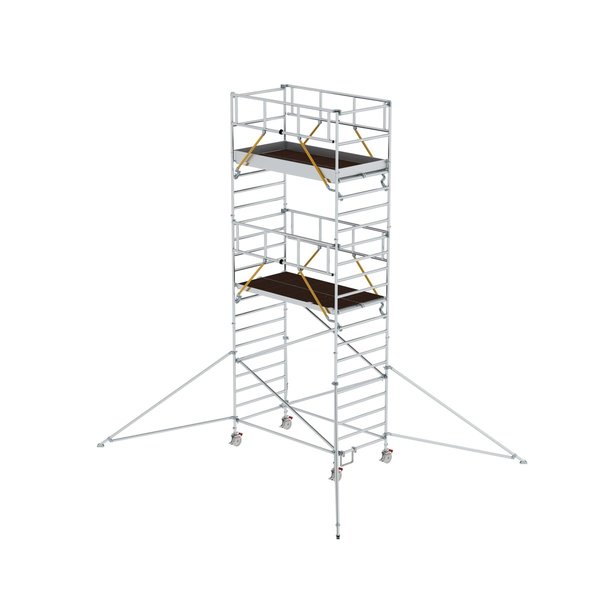 Günzburger Steigtechnik Rollgerüst SG 1,35 x 2,45 m mit Ausleger & Doppel-Plattform Plattformhöhe 5,59 m