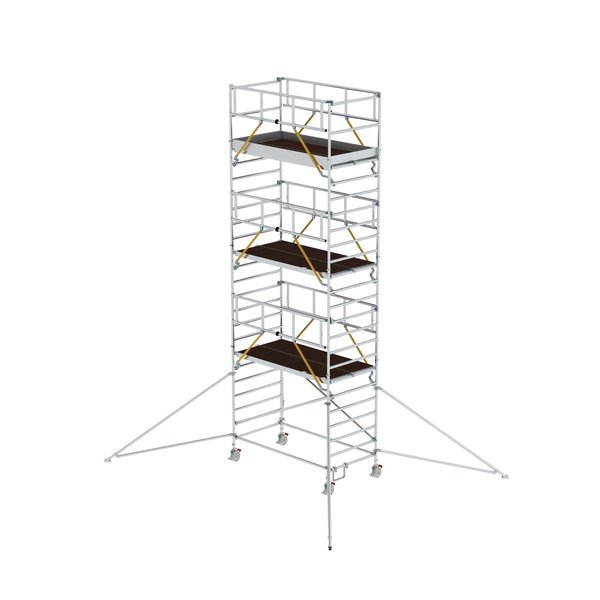 Günzburger Steigtechnik Rollgerüst SG 1,35 x 2,45 m mit Ausleger & Doppel-Plattform Plattformhöhe 6,43 m