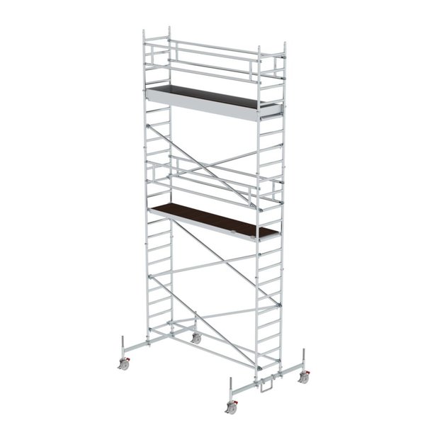 Günzburger Steigtechnik Rollgerüst 0,75 x 3,0 m mit Fahrbalken Plattformhöhe 5,78 m