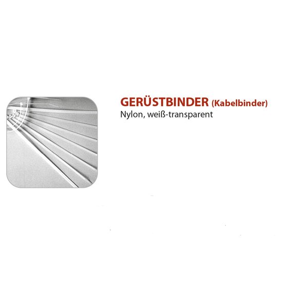 A-TEX Gerüstbinder (Kabelbinder) 300 x 4,8 mm Beutel (100 Stück)