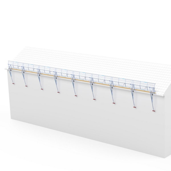 Euroline Dach-Absturzsicherung für Schrägdächer Set für Gesamtlänge: 24 m