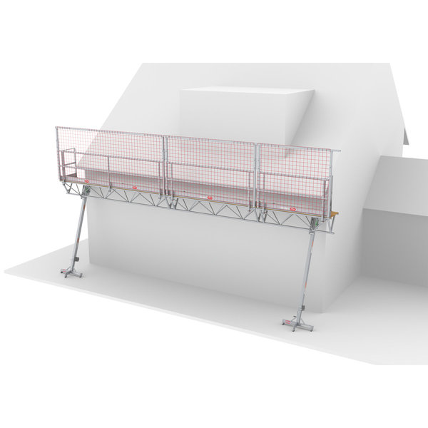 Altrex Modulare Dreieckbühne (MTB) mit Dachrandsicherung  Länge 12 m/Plattformhöhe 4-6 m