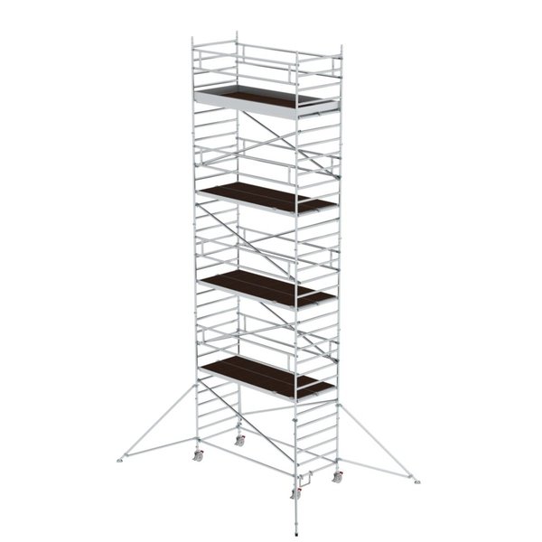 Günzburger Steigtechnik Rollgerüst 1,35 x 3,0 m mit Ausleger & Doppel-Plattform Plattformhöhe 8,39 m