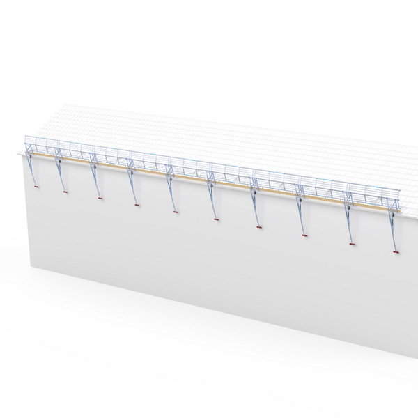 Euroline Dach-Absturzsicherung für Schrägdächer Set für Gesamtlänge: 27 m