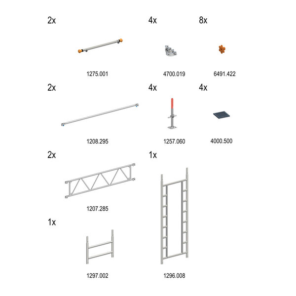 Layher Uni Standard mit TREPPENKIT SH= 3m