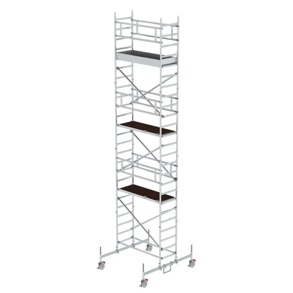 Günzburger Steigtechnik Rollgerüst 0,75 x 1,80 m mit Fahrbalken Plattformhöhe 6,62 m