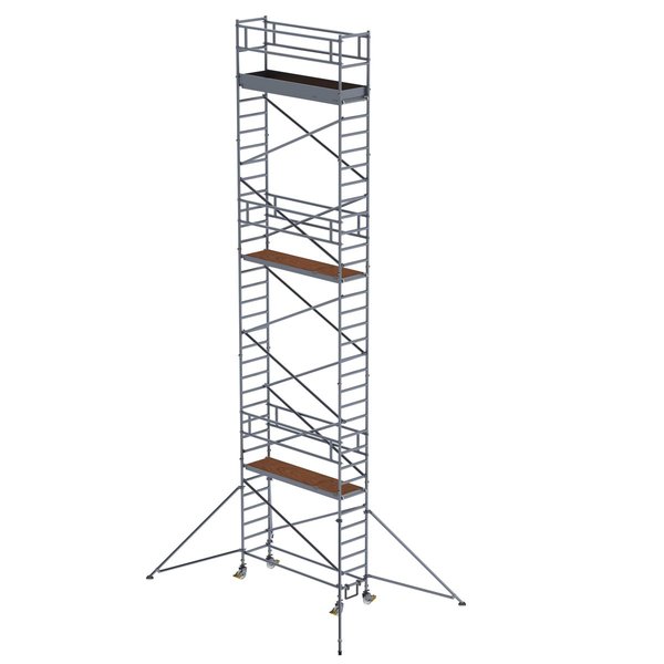 Günzburger Steigtechnik Rollgerüst 0,75x2,45 m mit Auslegern Plattformhöhe 9,35 m