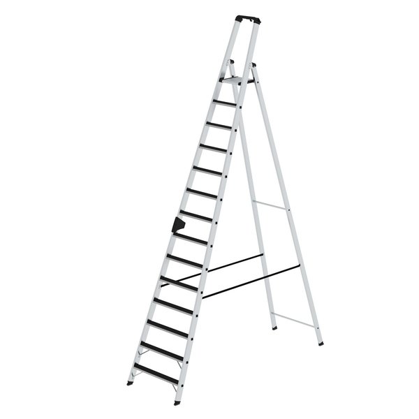 Günzburger Steigtechnik Stufen-Stehleiter einseitig begehbar mit clip-step 14 Stufen